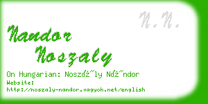 nandor noszaly business card